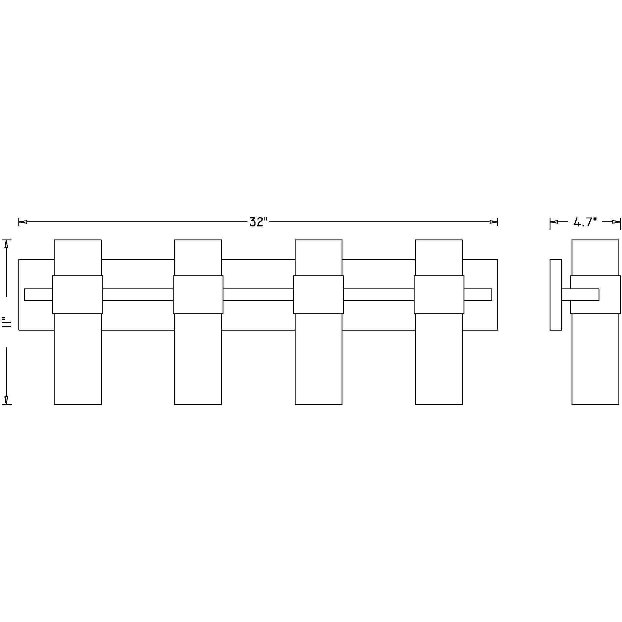 Lawson 4 Light 32 inch Brushed Nickel Vanity Wall Light