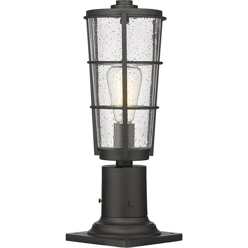 Helix 1 Light 17.25 inch Black Outdoor Pier Mounted Fixture