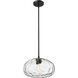 Chloe 1 Light 14 inch Matte Black Pendant Ceiling Light