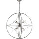 Cortez 8 Light 30 inch Brushed Nickel Chandelier Ceiling Light
