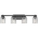 Jacqueline 4 Light 31.5 inch Matte Black Bathroom Vanity Wall Light