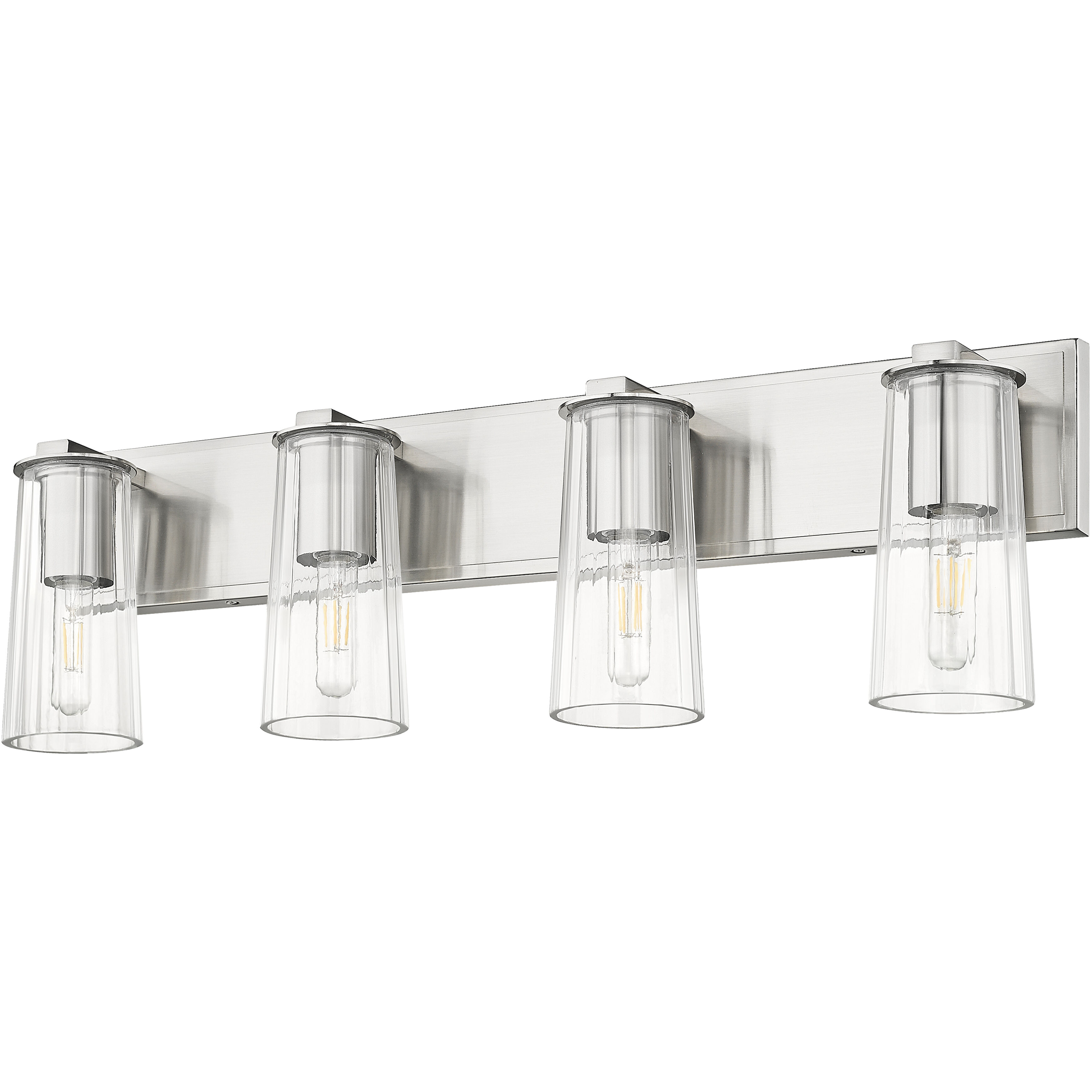 Titus 4 Light 32 inch Brushed Nickel Bath Vanity Light Wall Light