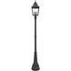 Raphael 3 Light 110 inch Sand Black Outdoor Post Mounted Fixture in Soft Sand Black