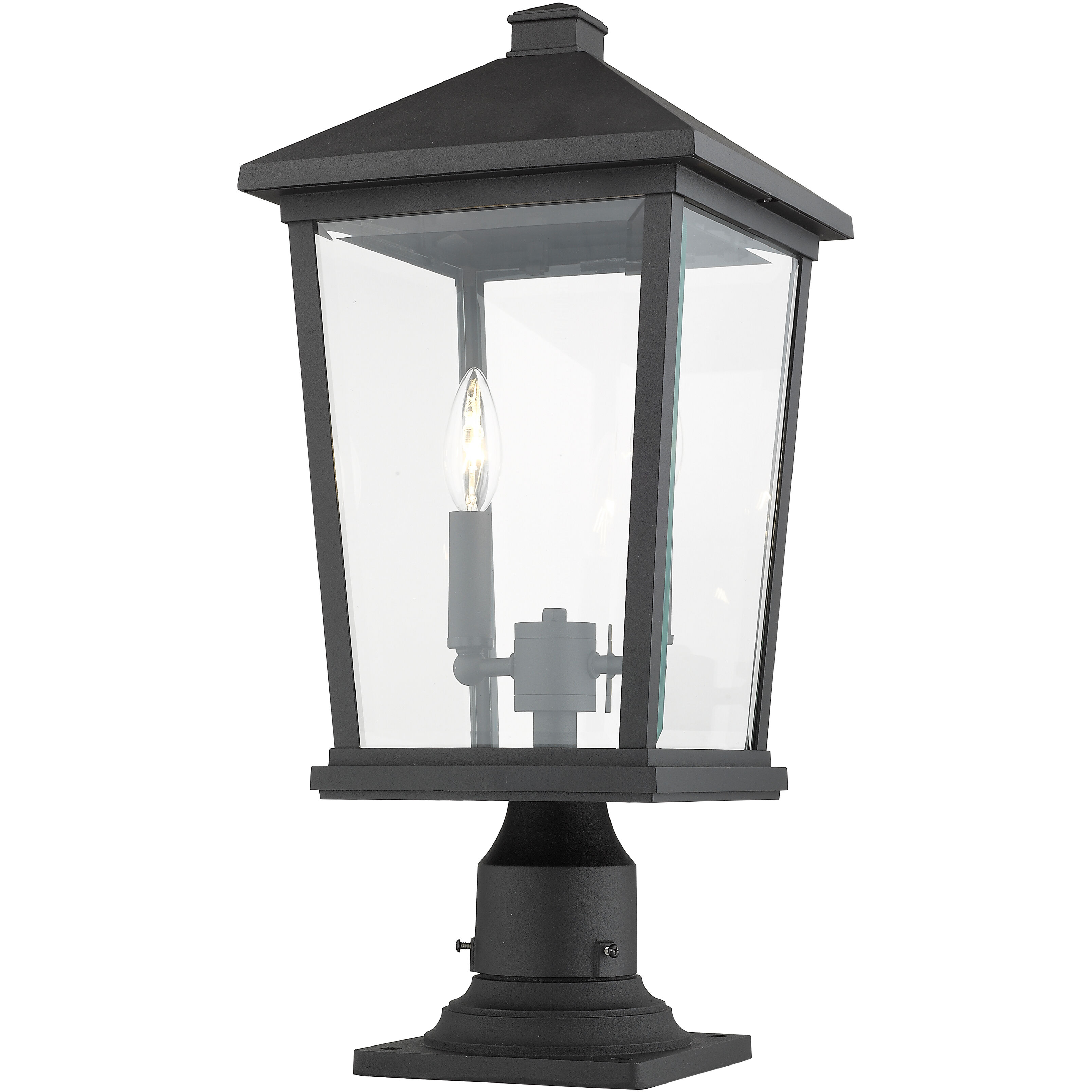 Beacon 2 Light 21.5 inch Black Outdoor Pier Mounted Fixture in 8.25