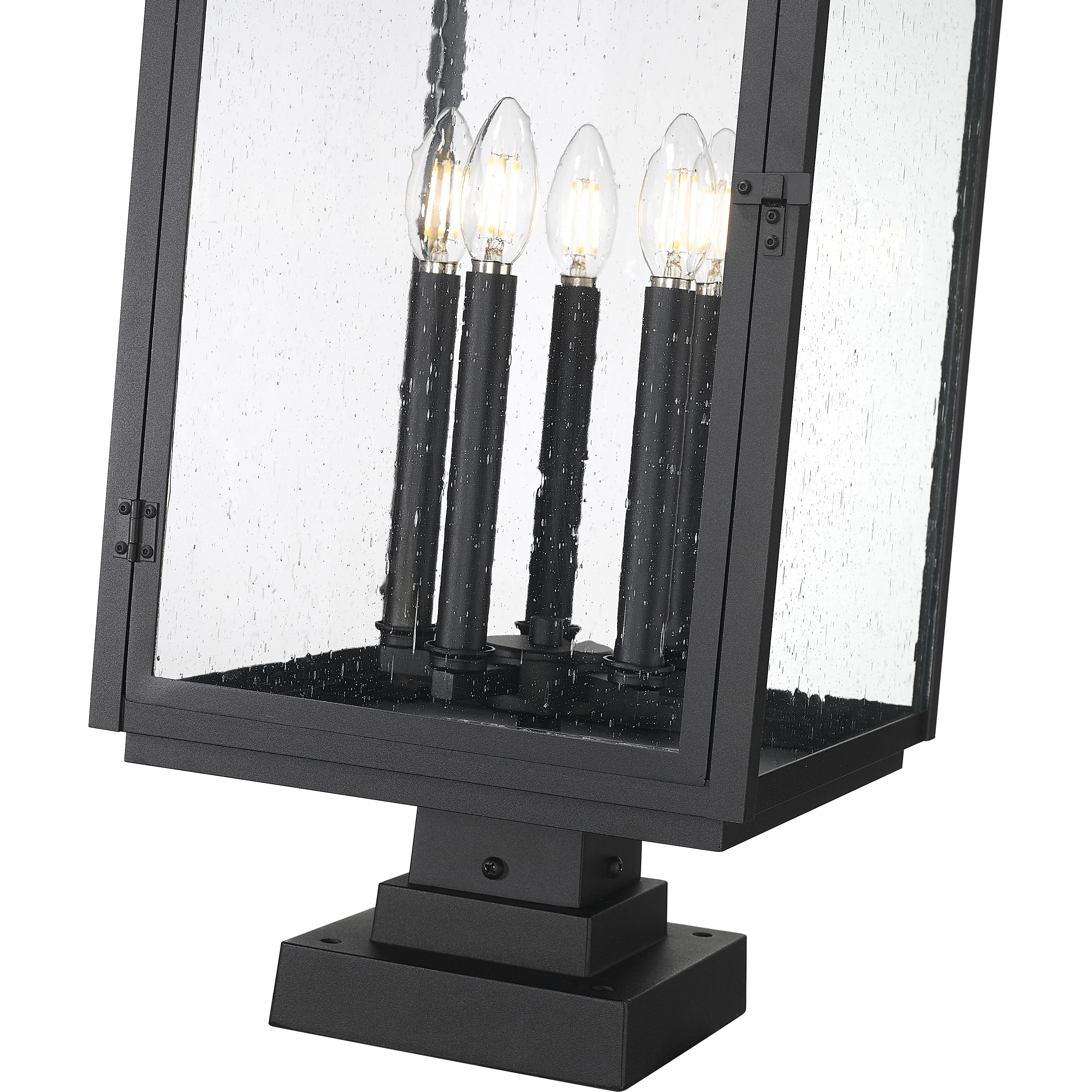 Hartwell 5 Light 27.75 inch Sand Black Outdoor Pier Mounted Fixture