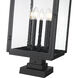 Hartwell 5 Light 27.75 inch Sand Black Outdoor Pier Mounted Fixture