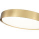 Kawan LED 20 inch Modern Gold Flush Mount Ceiling Light