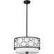 Kendall 3 Light 17 inch Matte Black Pendant Ceiling Light