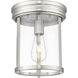 Thayer 1 Light 9.25 inch Brushed Nickel Flush Mount Ceiling Light
