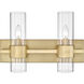 Lawson 2 Light 17 inch Rubbed Brass Vanity Wall Light in Rubbed Bronze