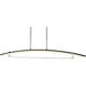 Arc LED 56.25 inch Chrome Linear Chandelier Ceiling Light