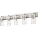 Fontaine 5 Light 44 inch Brushed Nickel Vanity Wall Light