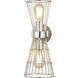 Alito 2 Light 7 inch Polished Nickel Wall Sconce Wall Light