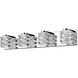 Dawson LED 28.35 inch Chrome Vanity Wall Light in 4, 7.93