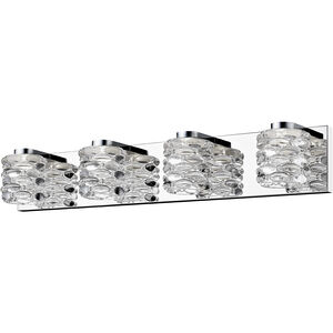 Dawson LED 28.35 inch Chrome Vanity Wall Light in 4, 7.93