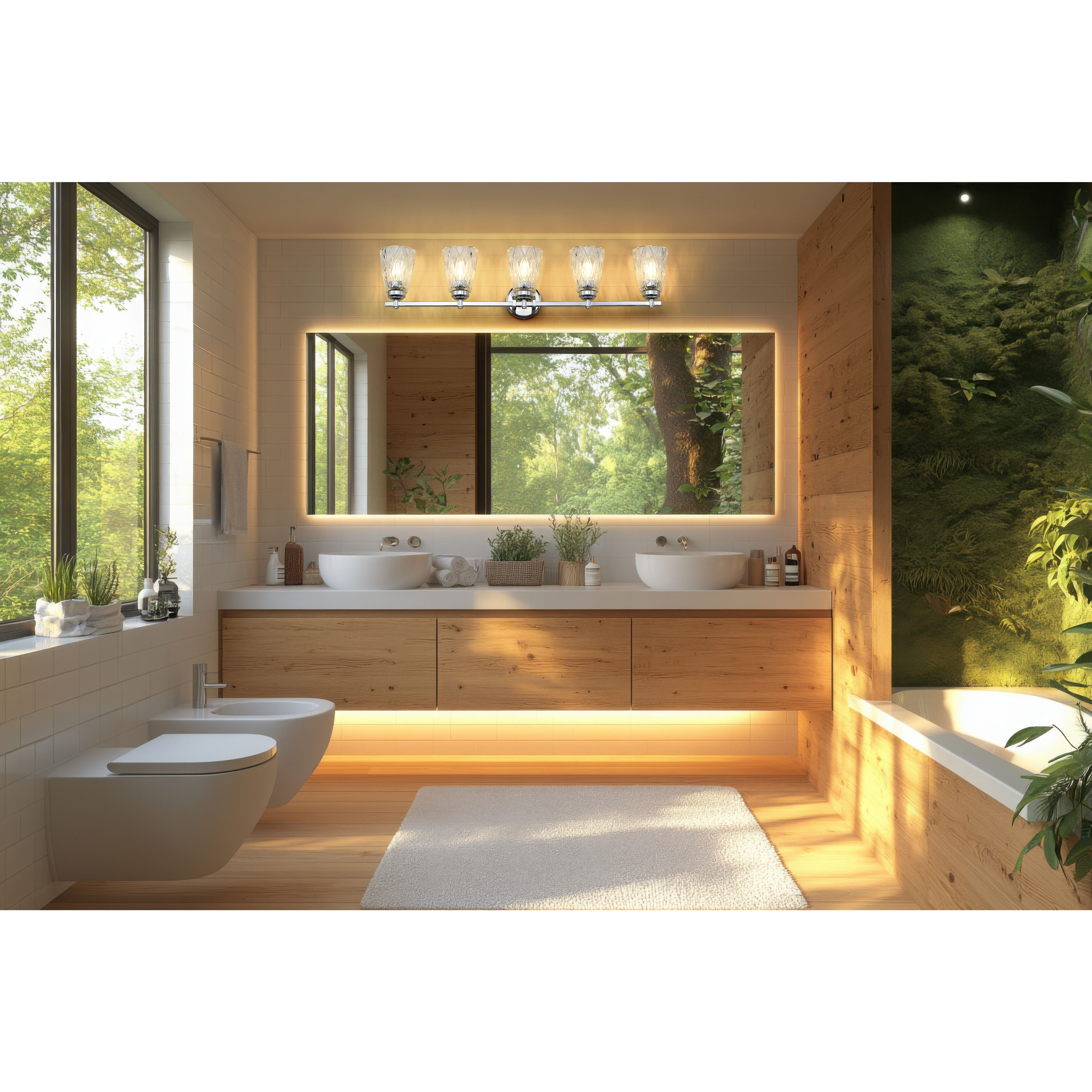 Andree Vanity Wall Light in Chrome