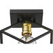 Vertical 1 Light 10 inch Bronze and Olde Brass Flush Mount Ceiling Light