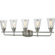 Annora 5 Light 36.75 inch Brushed Nickel Vanity Wall Light