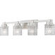 Jacqueline 4 Light 31.5 inch Brushed Nickel Bathroom Vanity Wall Light