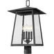 Rainer 4 Light 24.25 inch Black Outdoor Post Mounted Fixture in G9