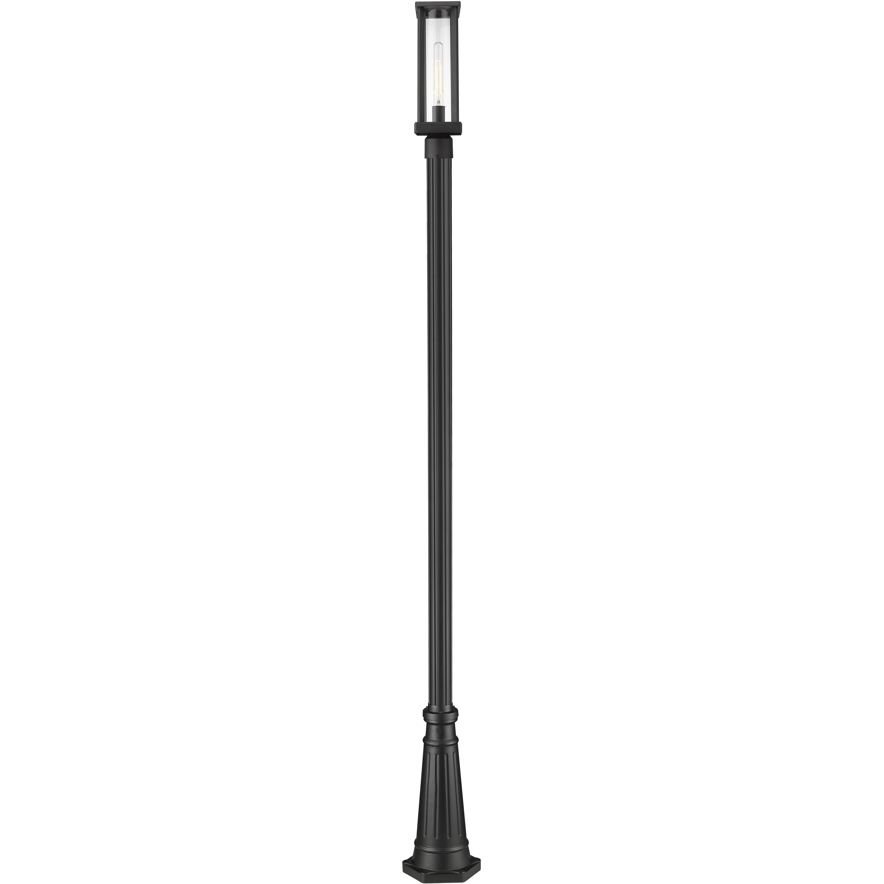 Glenwood 1 Light 109 inch Black Outdoor Post Mounted Fixture