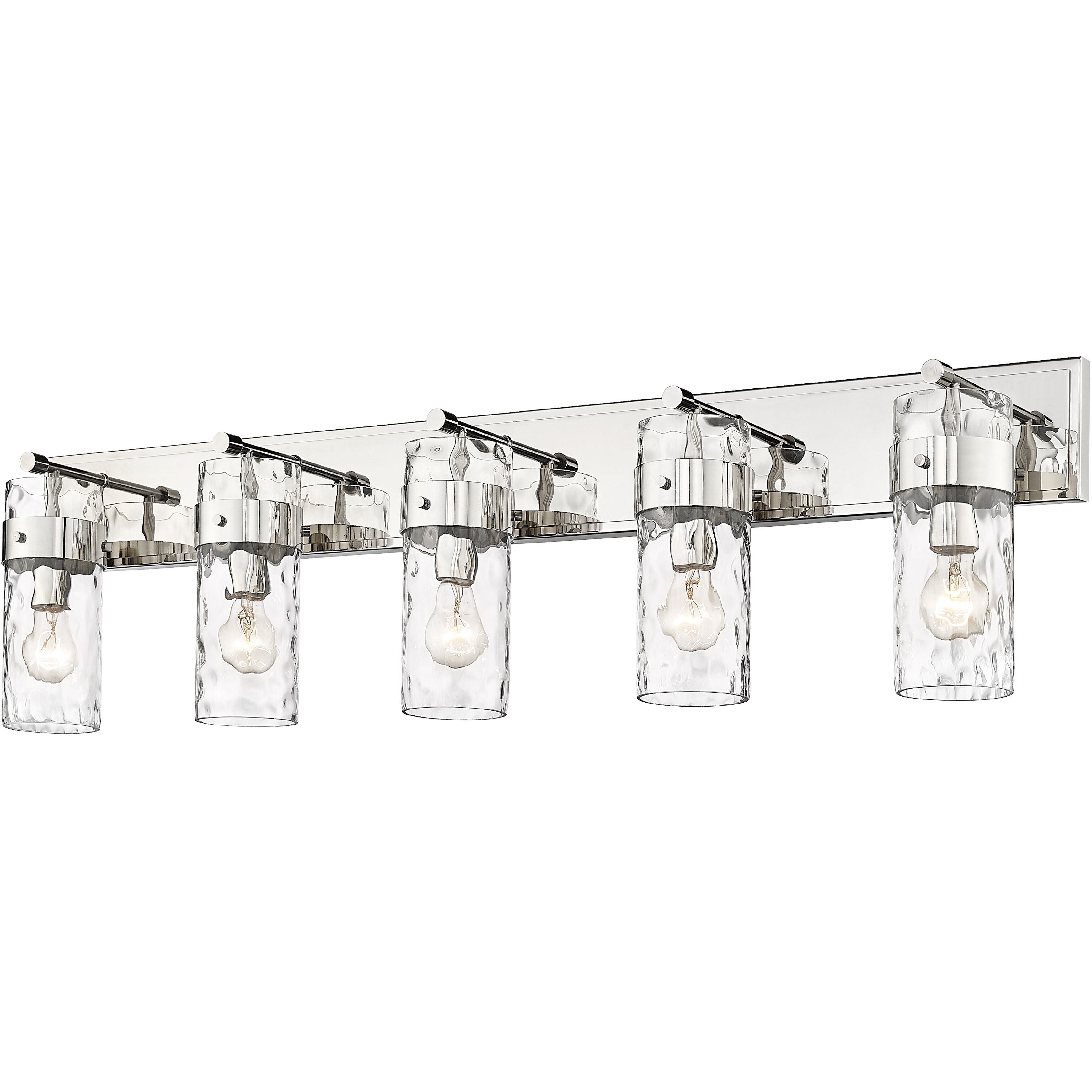 Fontaine 5 Light 44 inch Polished Nickel Vanity Wall Light