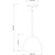 Vega 1 Light 8 inch Matte Black Pendant Ceiling Light