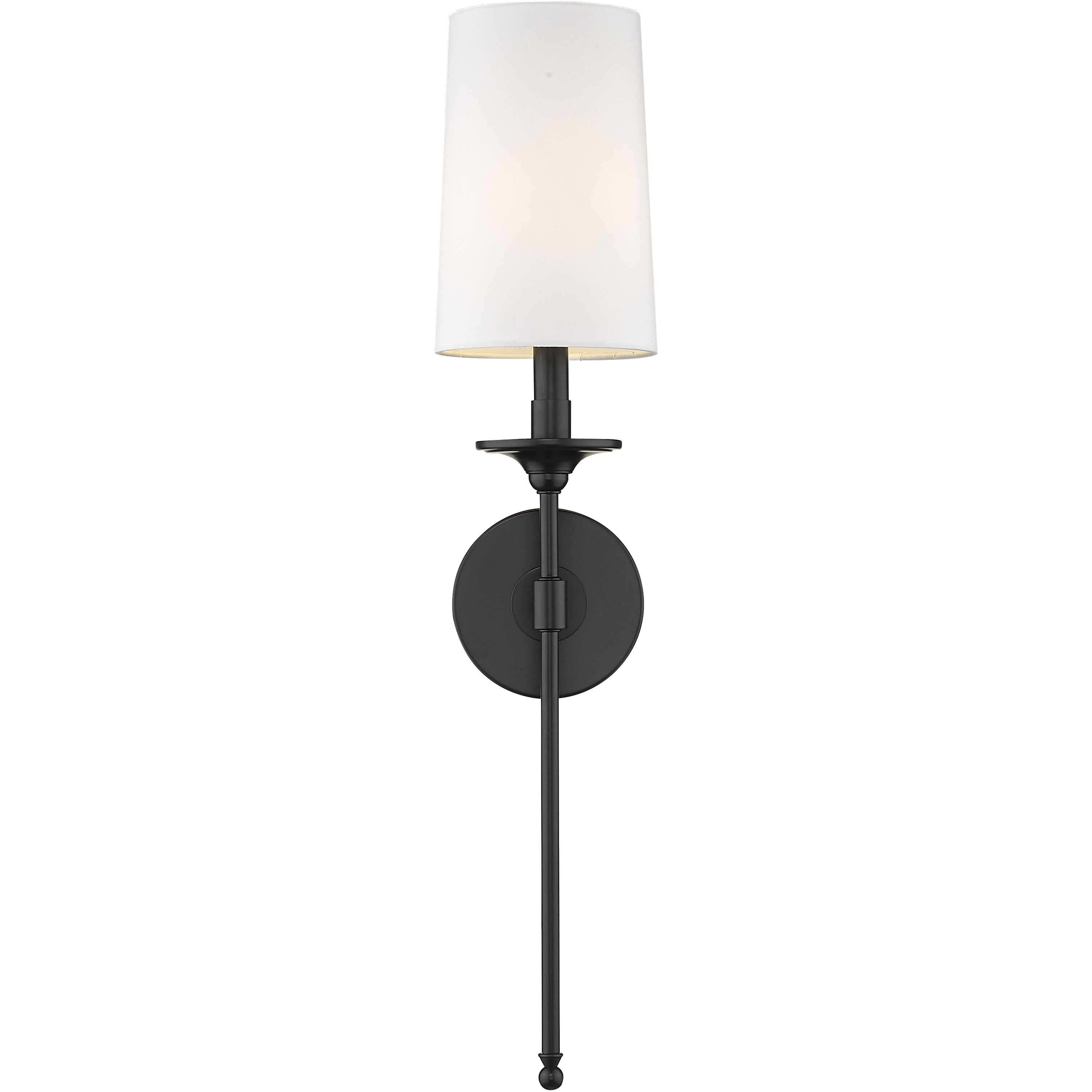 Emily 1 Light 5.5 inch Matte Black Wall Sconce Wall Light