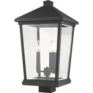 Beacon 3 Light 22.25 inch Oil Rubbed Bronze Outdoor Post Mount Fixture in 15