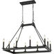 Barclay 10 Light 34 inch Matte Black Billiard Light Ceiling Light