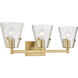 Analia 3 Light 26.25 inch Modern Gold Vanity Wall Light