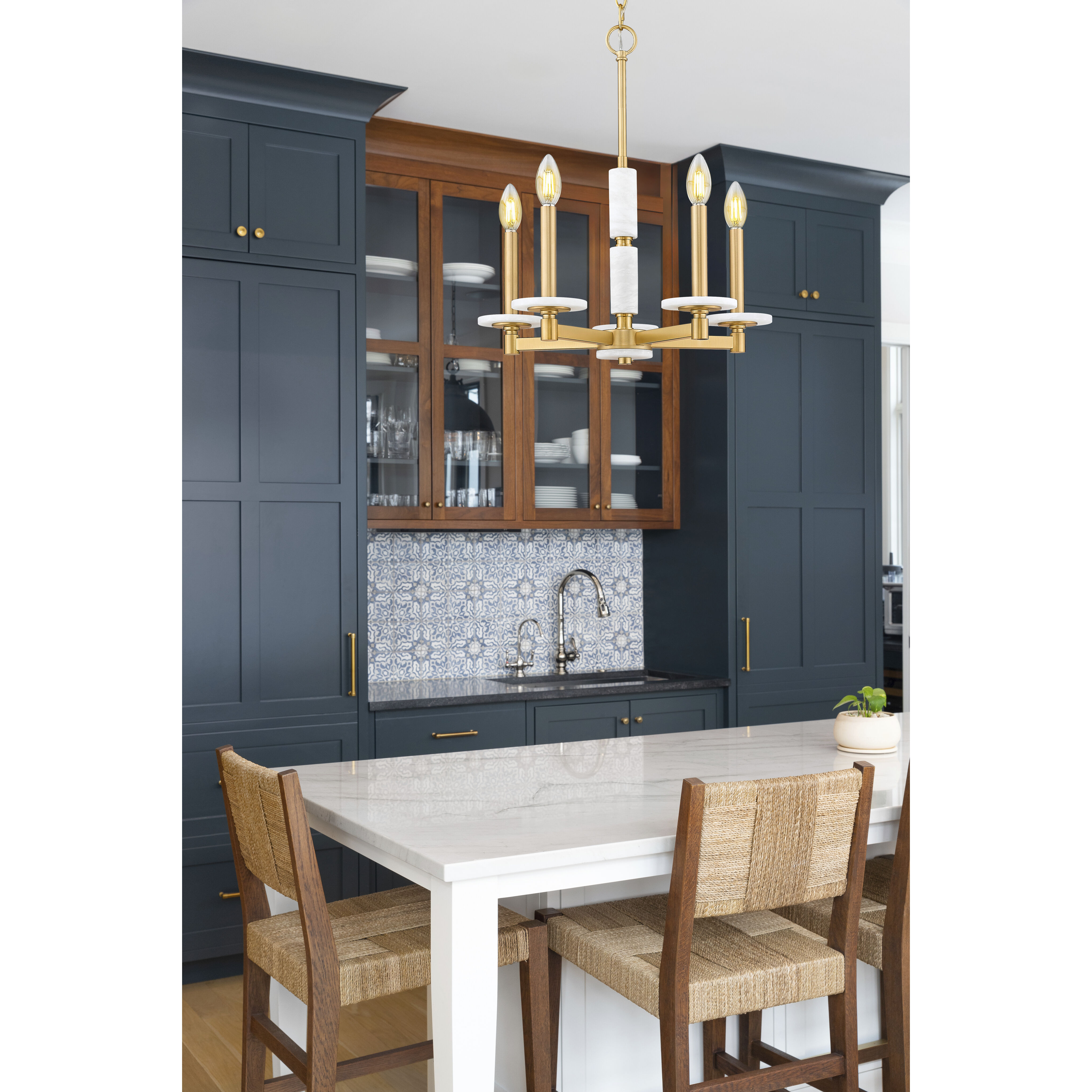 Kaden 5 Light 18 inch Modern Gold Chandelier Ceiling Light