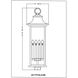 Tiberius 6 Light 34 inch Black Outdoor Post Mount Fixture in Clear Seedy Glass