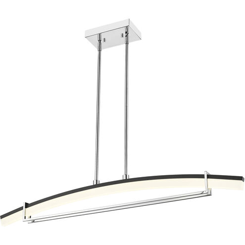 Arc LED 43.5 inch Chrome Linear Chandelier Ceiling Light
