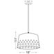 Katie 1 Light 18 inch Matte Black Chandelier Ceiling Light