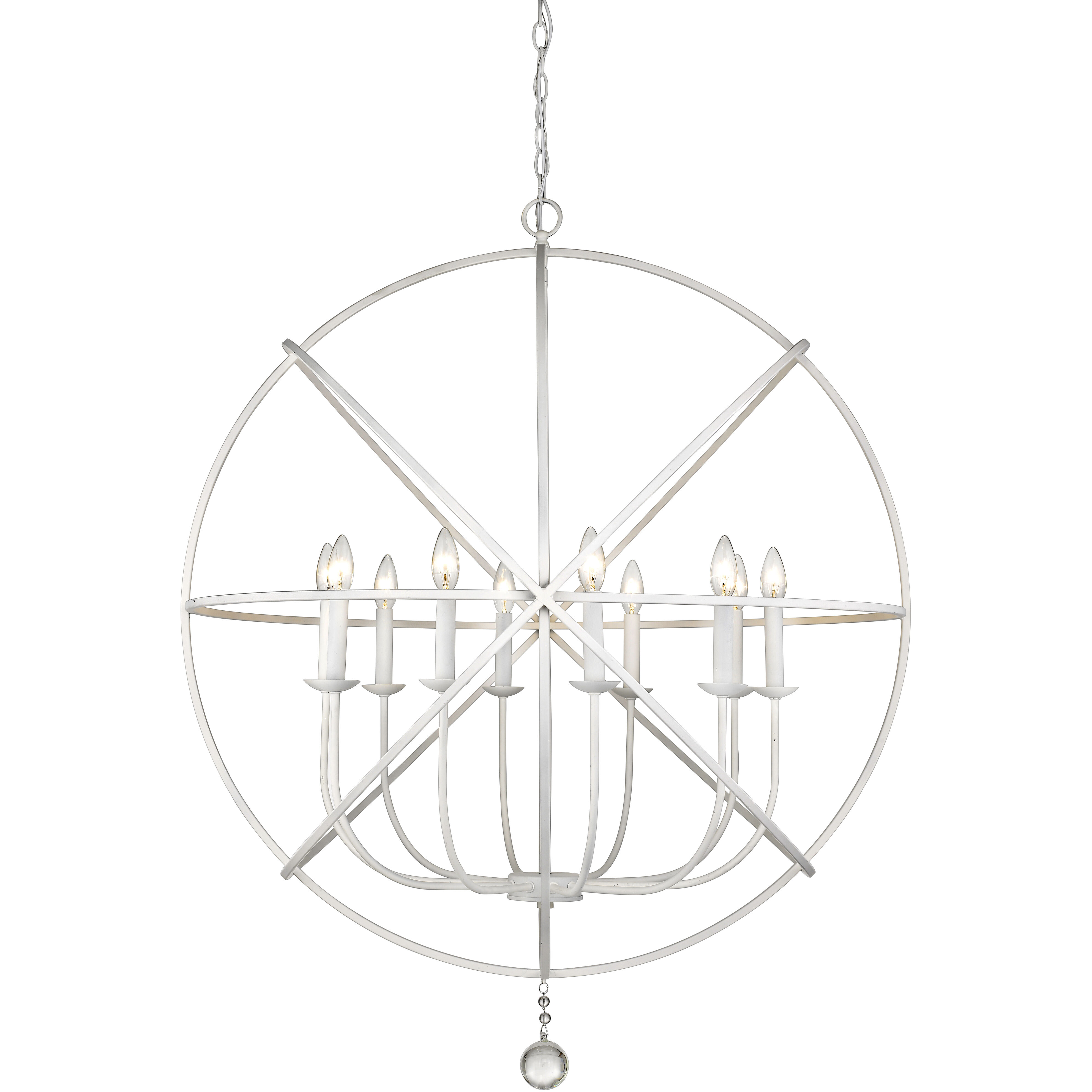 Tull 10 Light 36 inch Matte White Chandelier Ceiling Light