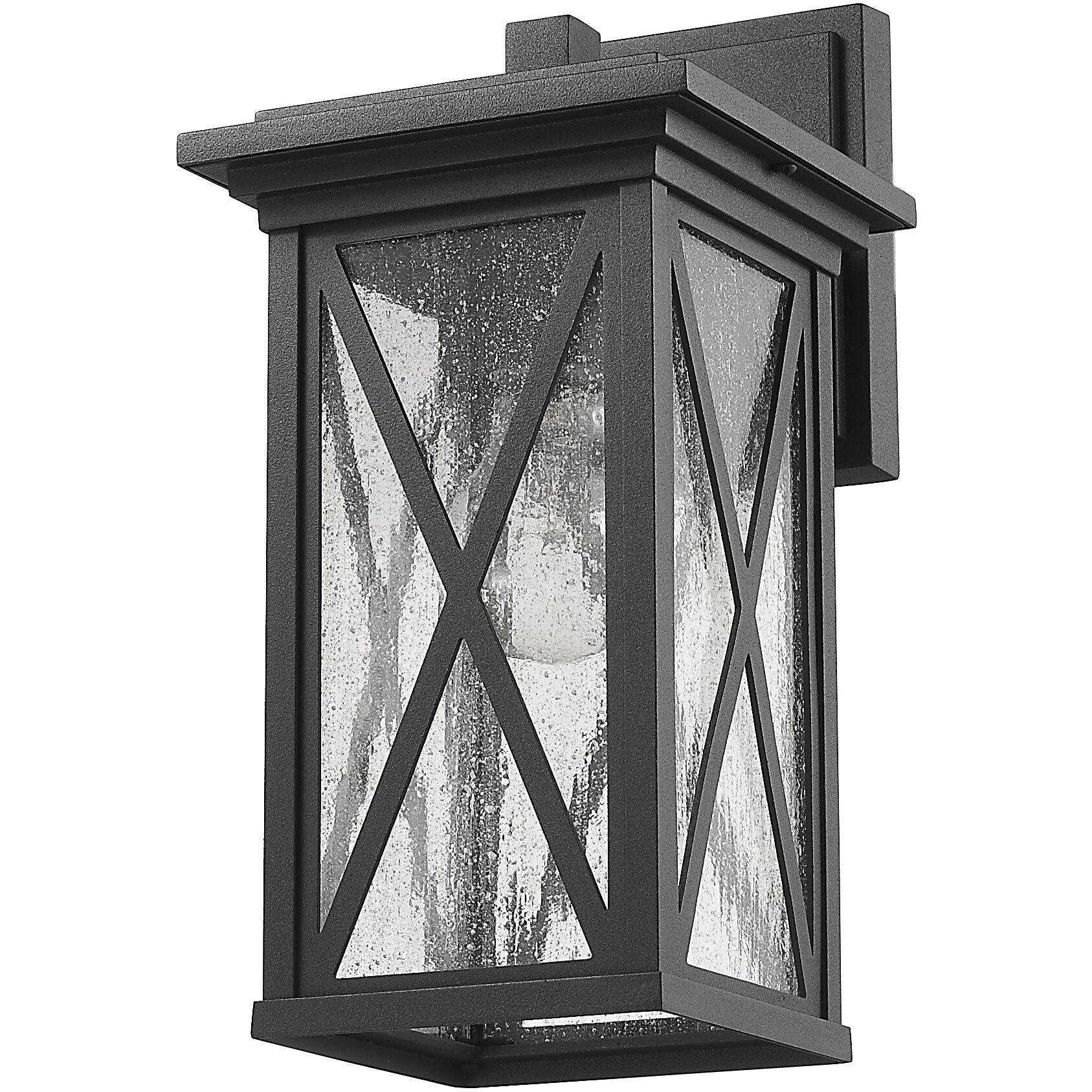 Brookside 1 Light 12.25 inch Black Outdoor Wall Light