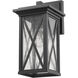 Brookside 1 Light 12.25 inch Black Outdoor Wall Light