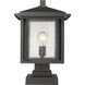 Aspen 1 Light 17.5 inch Black Outdoor Pier Mounted Fixture