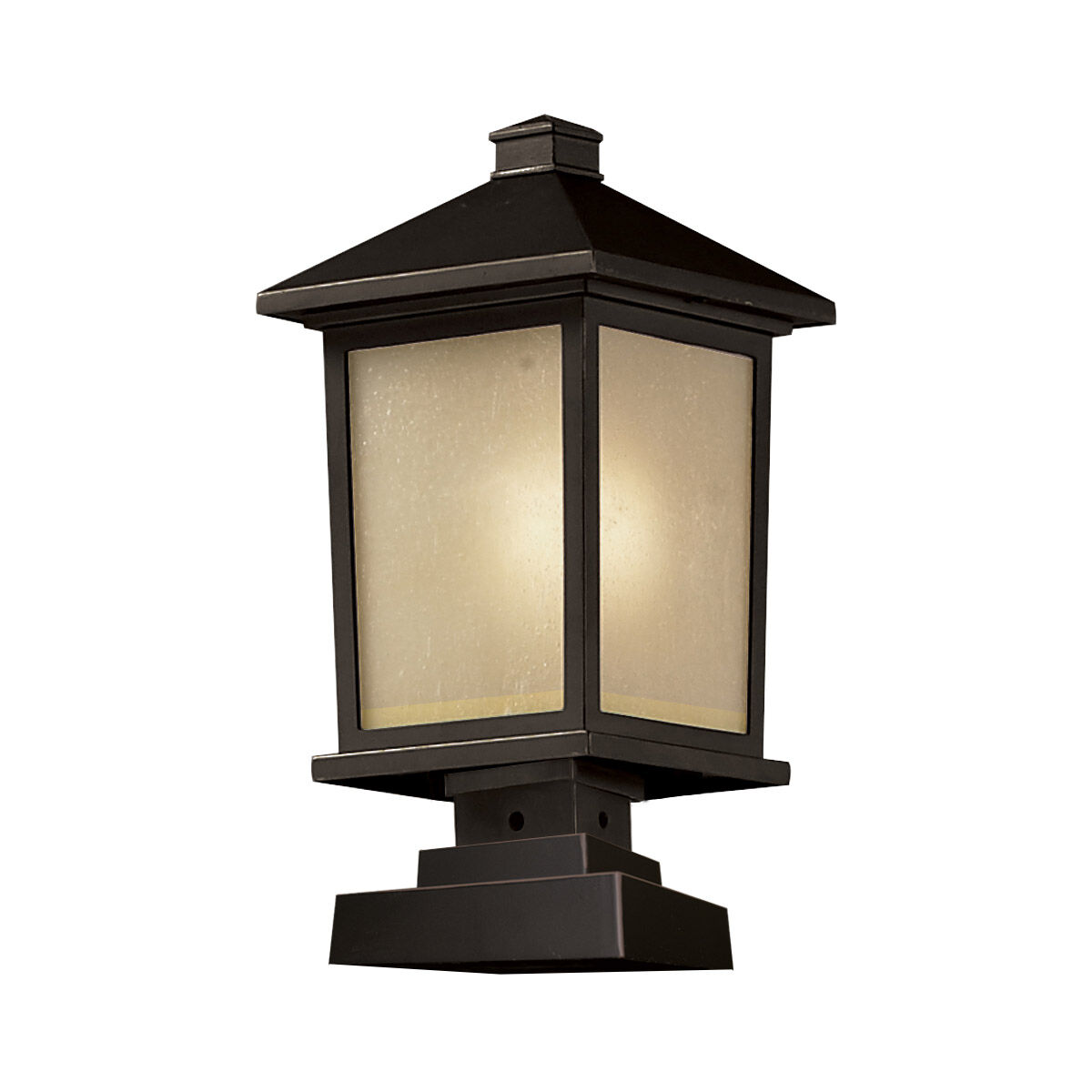 Oil rubbed bronze shop post light