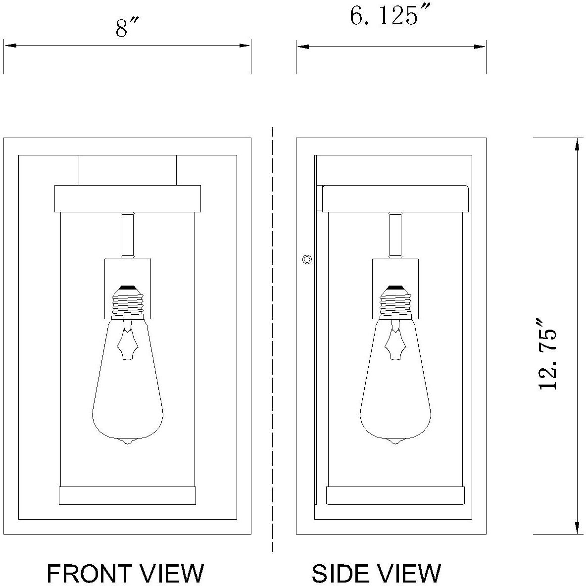 Dunbroch 1 Light 13 inch Black Outdoor Wall Light