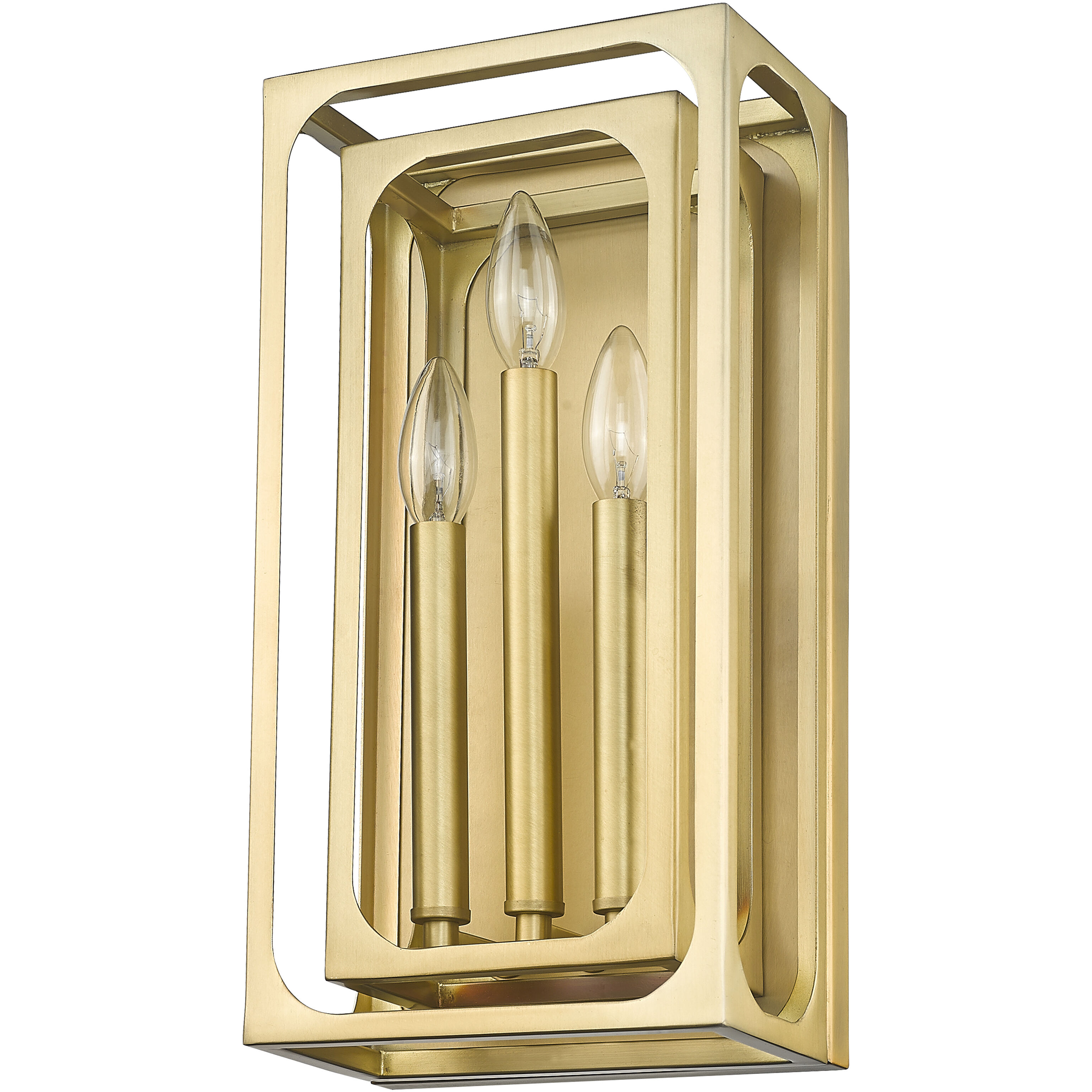 Easton 3 Light 8 inch Rubbed Brass Wall Sconce Wall Light