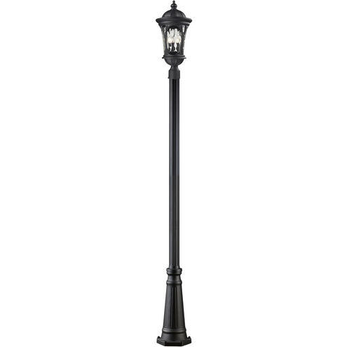 Doma 5 Light 121 inch Black Outdoor Post Mounted Fixture