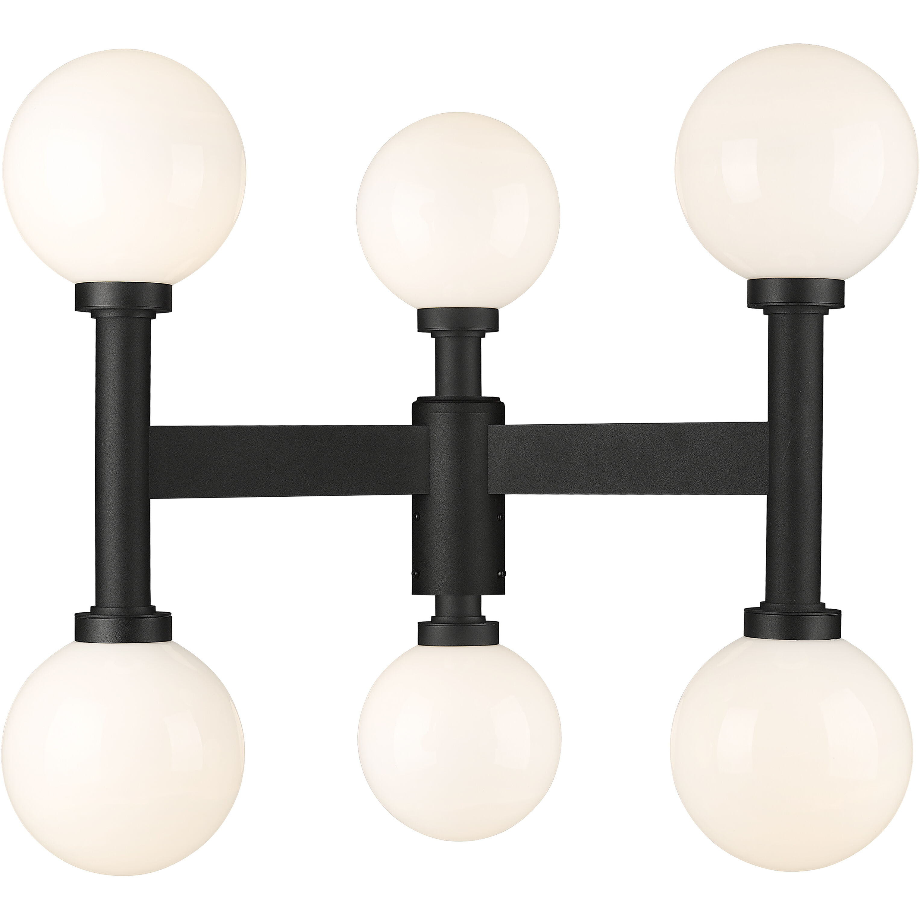 Laurent 6 Light 30 inch Black Outdoor Post Mount Fixture