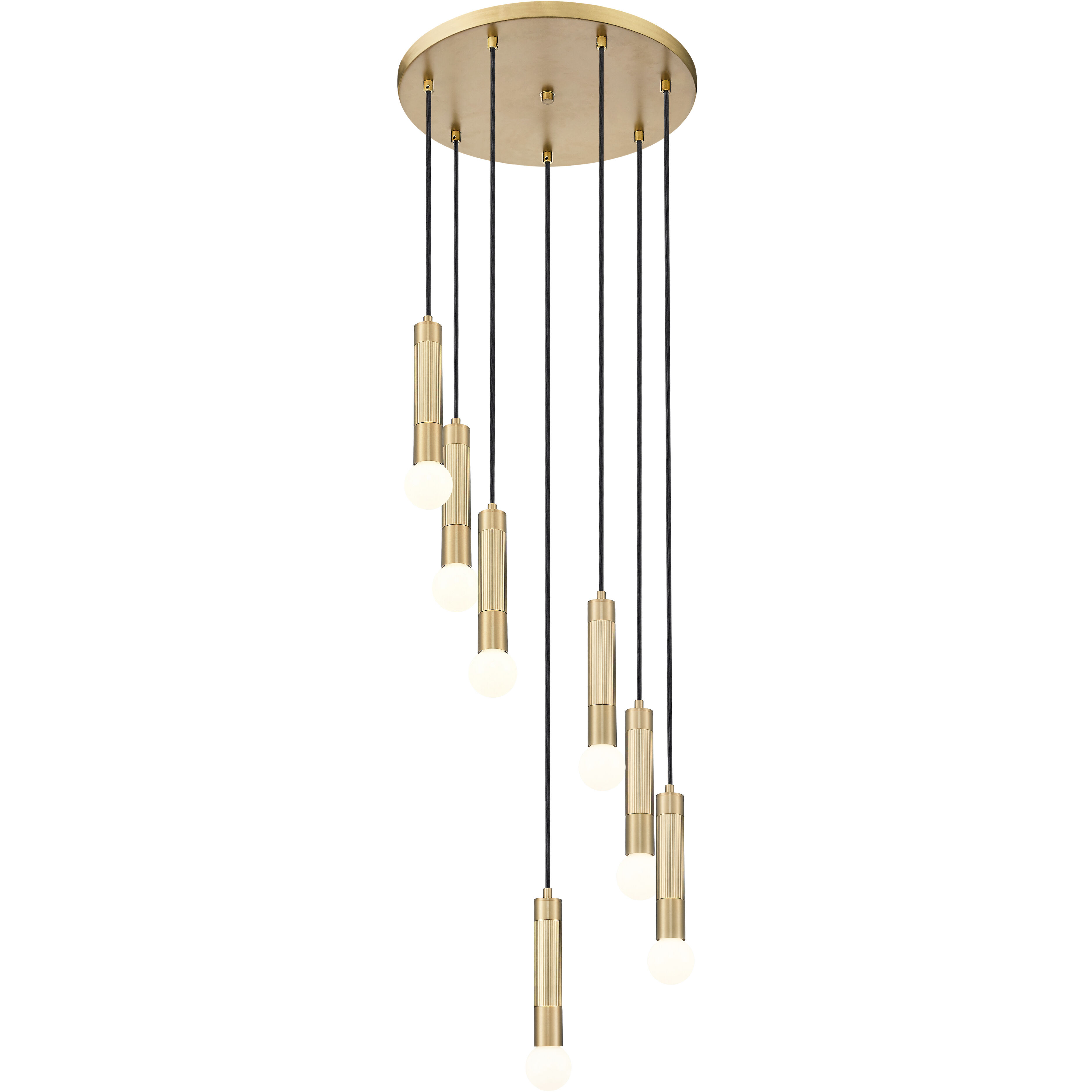 Stari 7 Light 18 inch Modern Gold Chandelier Ceiling Light