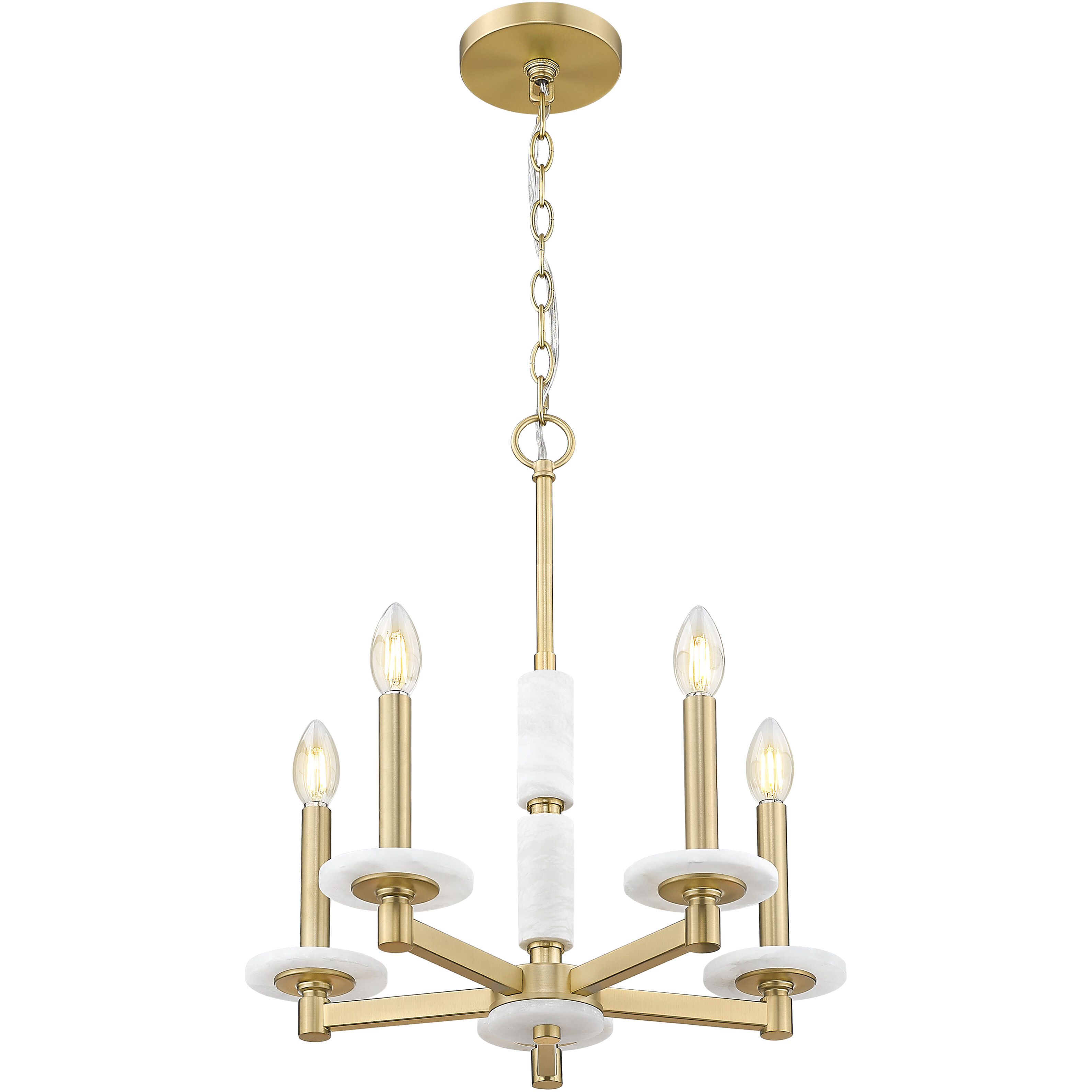 Kaden 5 Light 18 inch Modern Gold Chandelier Ceiling Light