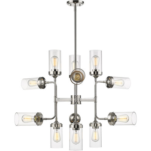Calliope 12 Light 36 inch Polished Nickel Chandelier Ceiling Light
