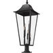 Gannon 5 Light 42.25 inch Black Outdoor Pier Mounted Fixture in G9