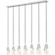 Aimie Linear Chandelier Ceiling Light in Brushed Nickel