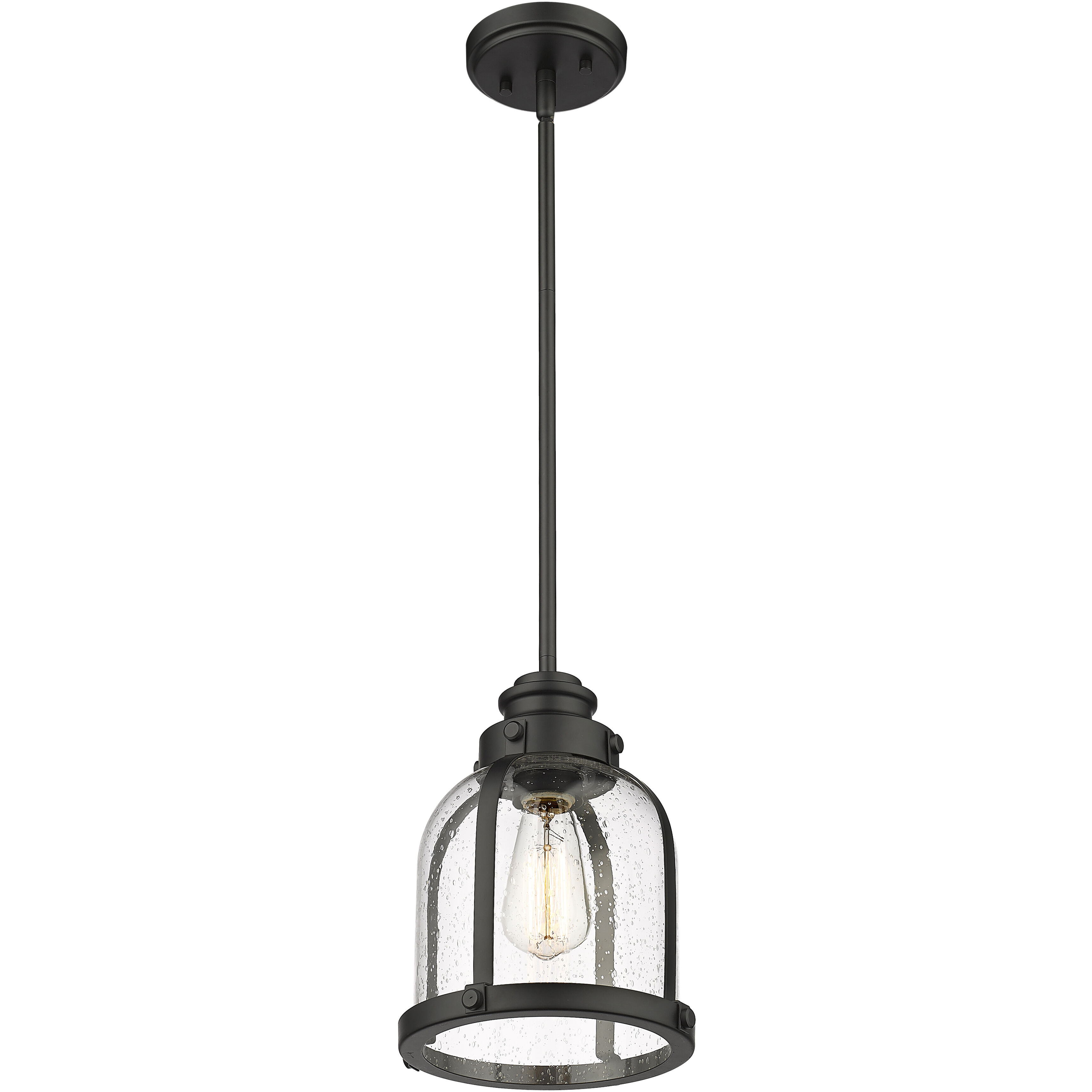 Burren 1 Light 8.75 inch Matte Black Pendant Ceiling Light